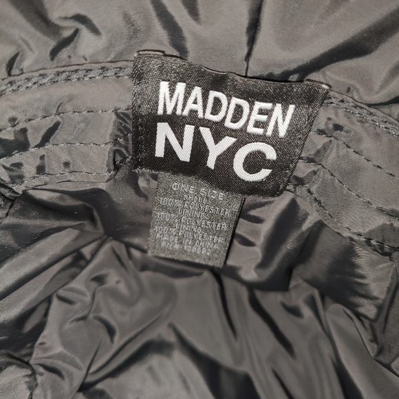 MADDEN NYC Puffer Bucket Hat with Rhinestone Zipper Purse - Picture 10 of 10